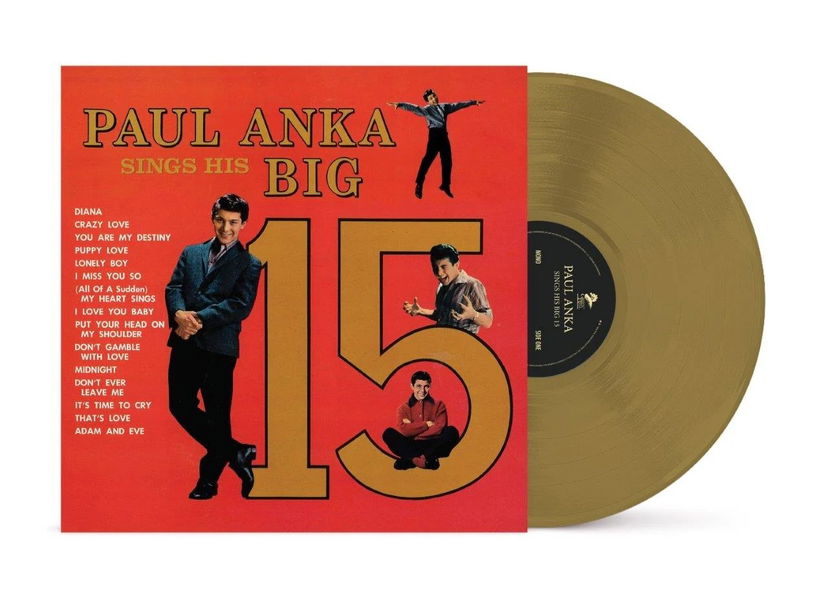 Anka Paul: Paul Anka Sings His Big 15 (Limited Coloured Gold Vinyl, Remastered)-792755656662