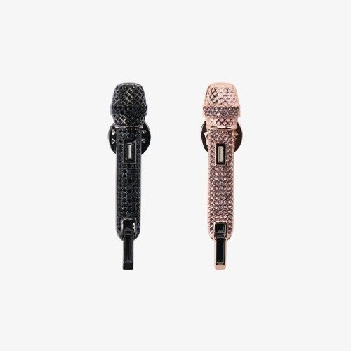 Blackpink: Backstage: Mic Badge (Black)-9808492008640