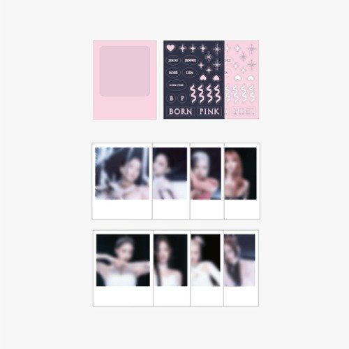 Blackpink: Born Pink: Polaroid Photo + Sticker SET-9808492007658