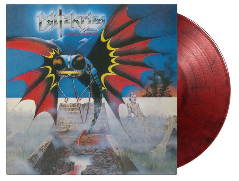 Blitzkrieg: A Time Of Changes (Coloured Translucent Red & Black Mixed Vinyl)-8719262026056