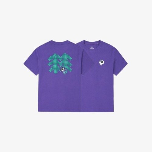 BTS: Wootteo x RJ: Graphic Long Short Sleeve Purple T-Shirts-