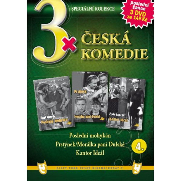 Česká komedie 4 (Poslední mohykán, Prstýnek, Morálka paní Dulské, Kantor Ideál )-8595052209133