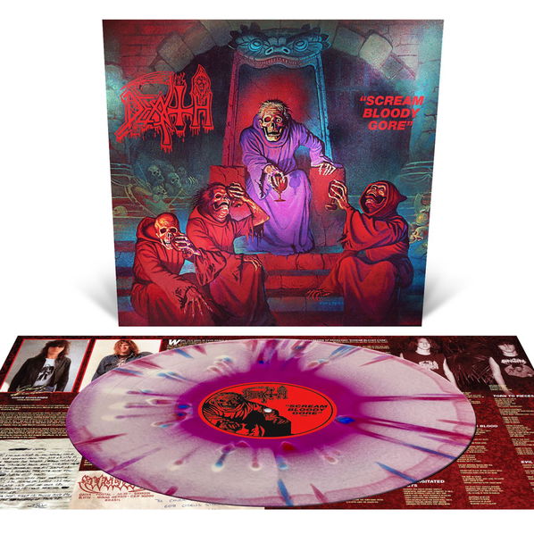 Death: Scream Bloody Gore (Limited Coloured Violet, White & Red Merge With Splatter Vinyl)-781676519910