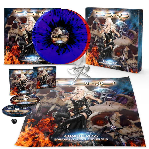 Doro: Conqueress - Forever Strong And Proud Box (Limited Coloured Red & Blue Splatter Vinyl Edition)-4065629706197