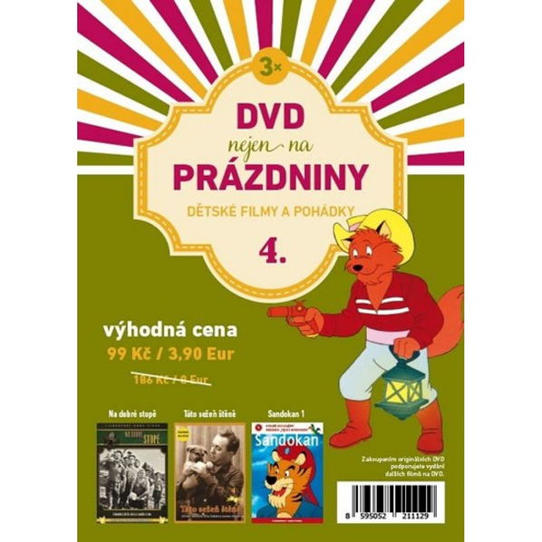 DVD nejen na prázdniny 4 (Na dobré stopě, Táto sežeň štěně, Sandokan 1)-8595052211129