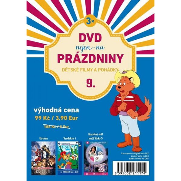 DVD nejen na prázdniny 9 (Elysium: Lidstvo versus mimozemské bytosti, Sandokan 6, Kouzelný svět malé Vlnky 5)-8595052211174