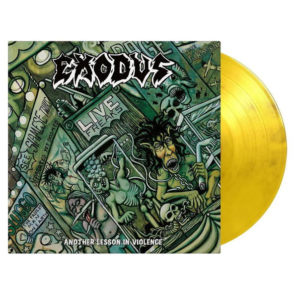 Exodus: Another Lesson In Violence (Coloured Yellow & Black Marbled Vinyl)-8719262023420