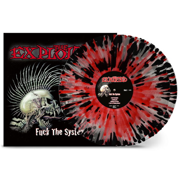 Exploited: Fuck The System (Limited Coloured Clear Red & Black Splatter Vinyl)-727361327170