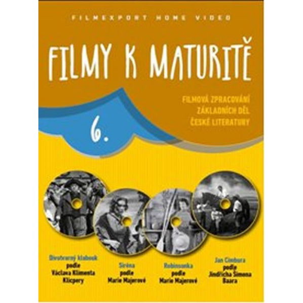 Filmy k maturitě 6 (Divotvorný klobouk, Siréna, Jan Cimbura, Robinsonka)-8595052209478