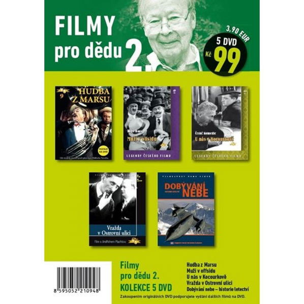 Filmy pro dědu 2. (Hudba z Marsu, Muži v offsidu, U nás v Kocourkově, Vražda v Ostrovní ulici, Dobývání nebe: Historie letectví)-8595052210948