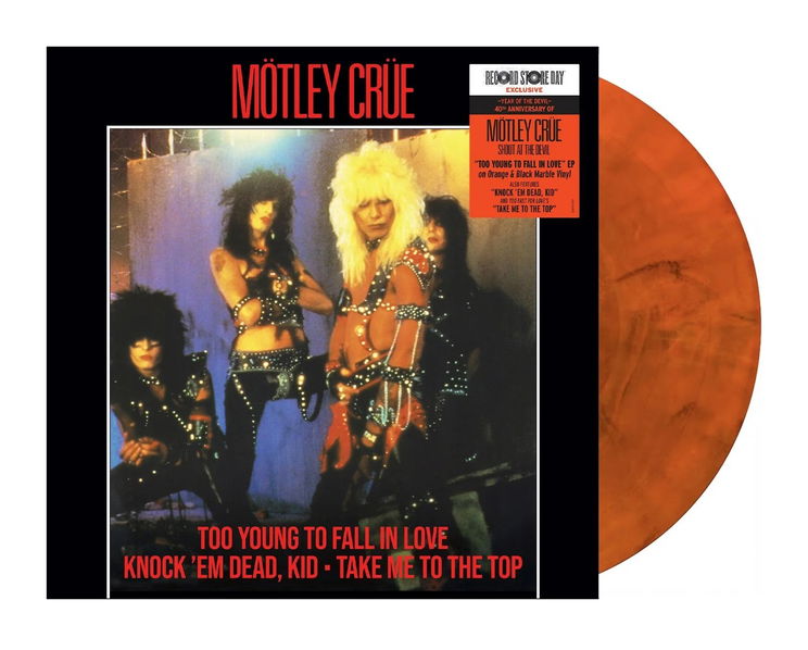 Mötley Crüe: Too Young To Fall In Love (Coloured Orange & Black Vinyl, RSD 2023)-4050538957365