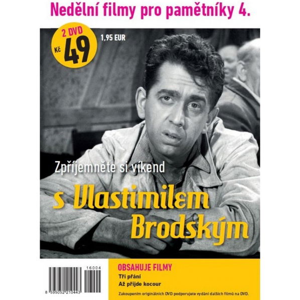 Nedělní filmy pro pamětníky 4: Vlastimil Brodský (Tři přání, Až přijde kocour)-8595052210986