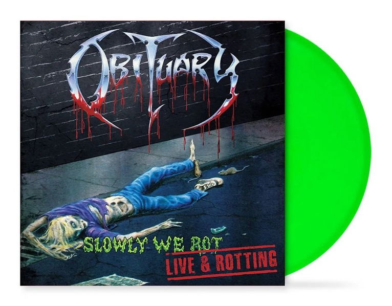 Obituary: Slowly We Rot - Live And Rotting (Coloured Slime Green Vinyl)-781676750818