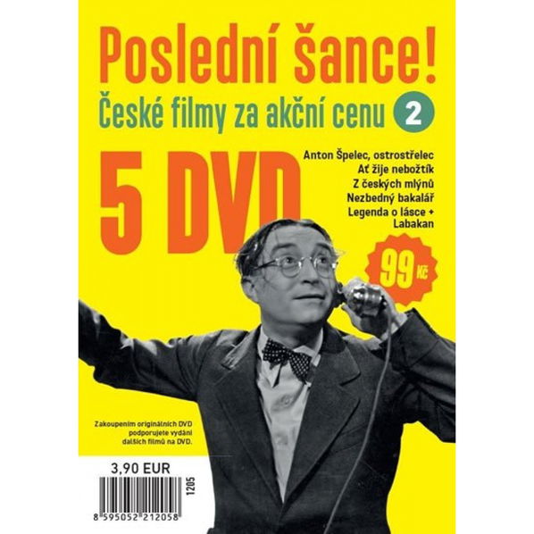 Poslední šance 2 (Anton Špelec, ostrostřelec, Ať žije nebožtík, Z českých mlýnů, Nezbedný bakalář, Legenda o lásce, Labakan)-8595052212058