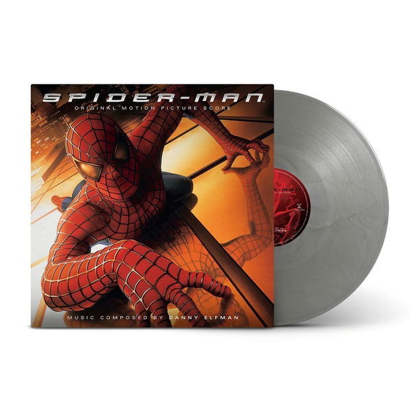 Soundtrack: Elfman Danny: Spider-man (20th Anniversary Re-Issue Limited Coloured Silver Vinyl Edition)-196587289416