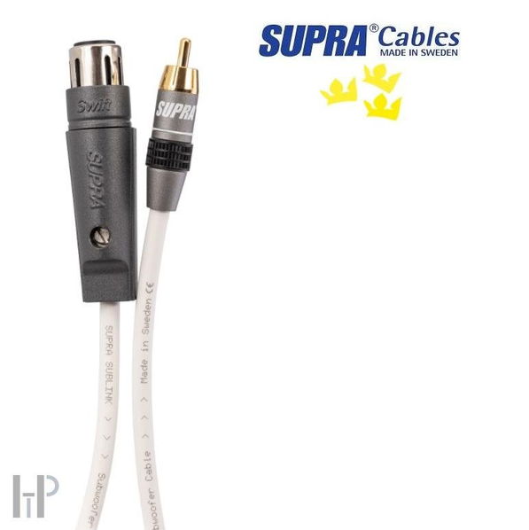 Supra Sublink 1XLR/F-1RCA White-7330060207648