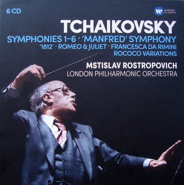 Tchaikovsky: Mstislav Rostropovich: London Philharmonic Orchestra: Symphonies 1-6: 'Manfred' Symphony: '1821': Romeo & Juliet: Francesca Da Rimini: Rococo Varia-190295869243