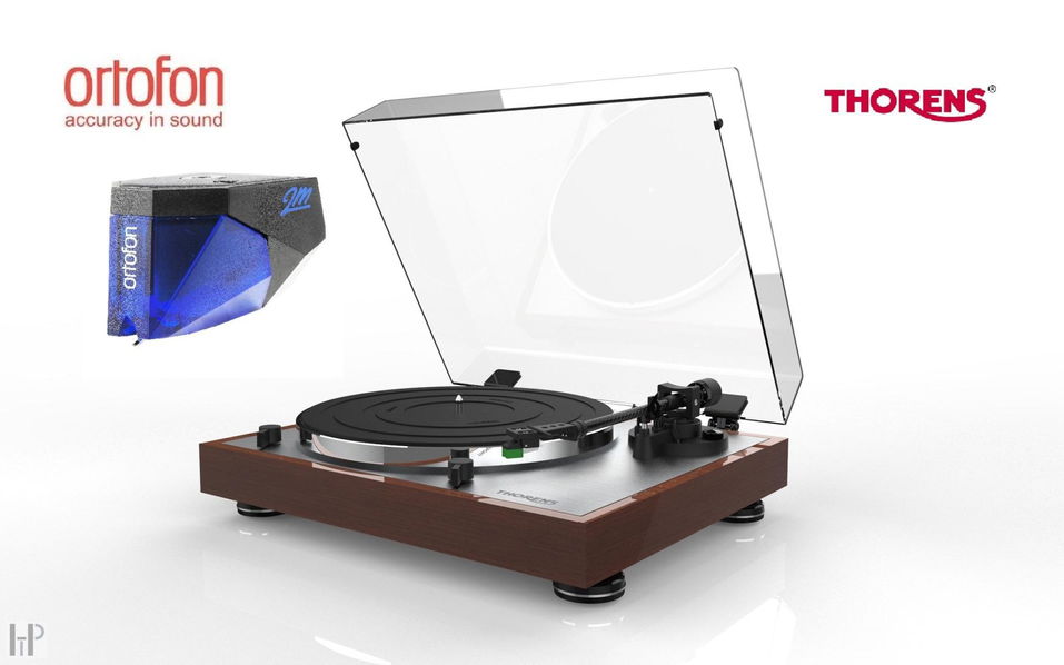 Thorens TD 402 DD Walnut + Ortofon 2M BLUE-