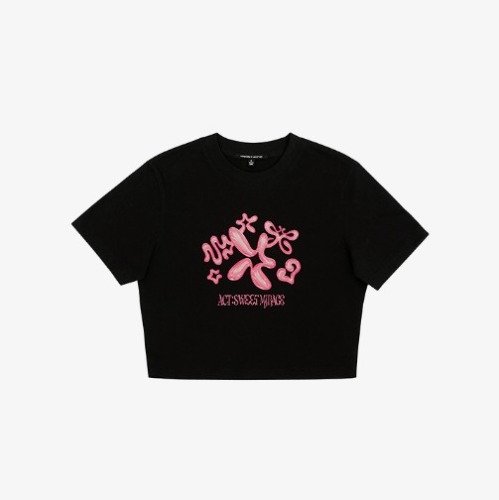 Tomorrow X Together (TXT): Act: Sweet Mirage: Crop T-Shirt (Black)-8809929930830