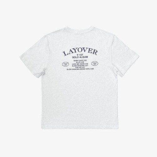 V (BTS): Layover: S/S T-Shirt Layover (White)-8809929938225