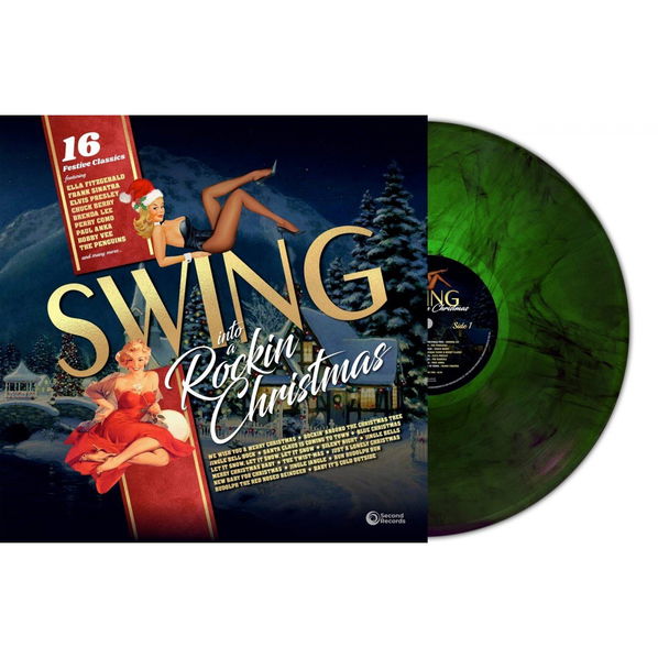 Various: Swing Into A Rockin Christmas (Coloured Green Marble Vinyl)-9003829988642