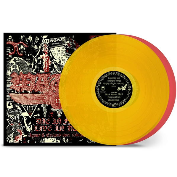 Watain: Die In Fire: Live In Hell (Coloured Transparent Yellow & Red Vinyl)-4065629629212